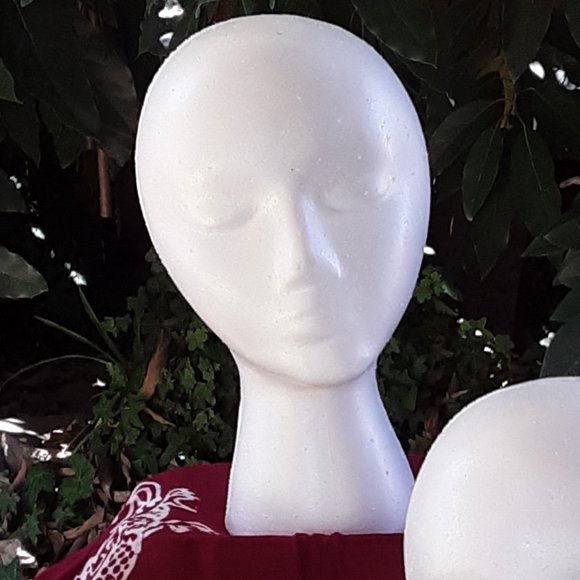 Styrofoam Heads Set of 2 Wigs Beauty Mannequin Dolls Crafts Display No Bundling - Picture 2 of 16